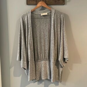 Saturday Sunday Anthropologie Dolman Sleeve Kimono Grey one size